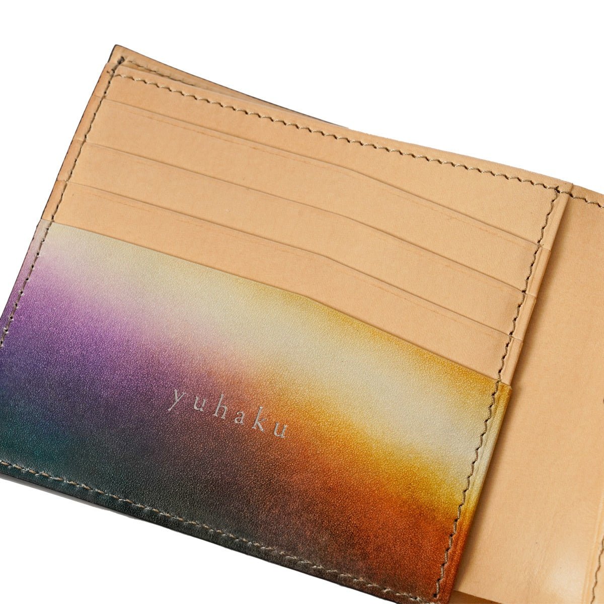 HNY2026 - 132 新年染め 二つ折り財布 慶駿 - yuhaku online shop