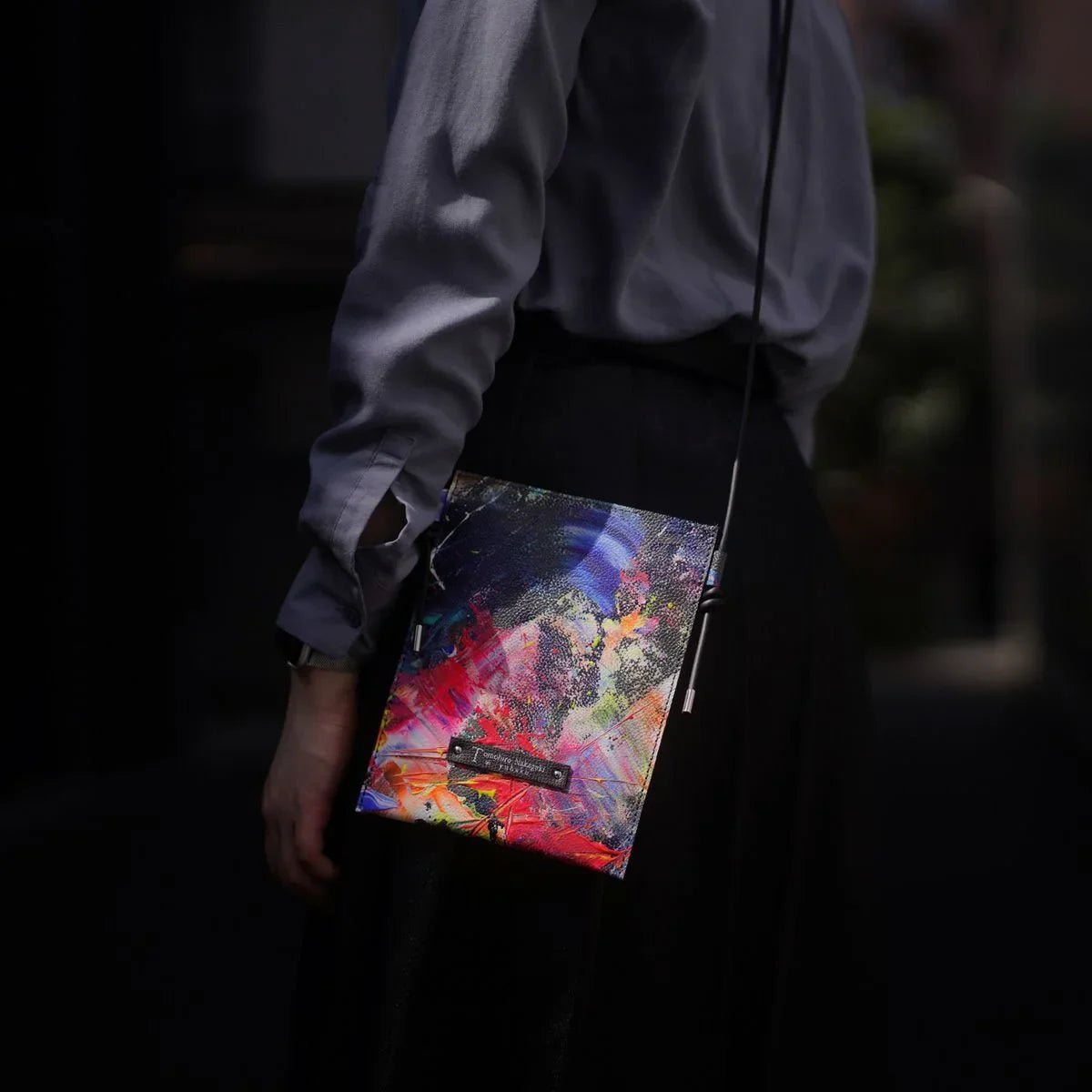 TNA074 Abstract マチなしショルダーバッグ - yuhaku online shop
