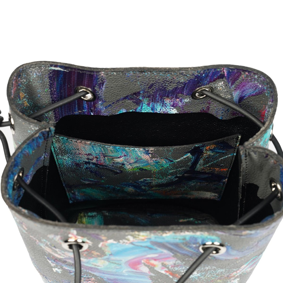 TNA080L Abstract 巾着バッグ Lサイズ - yuhaku online shop