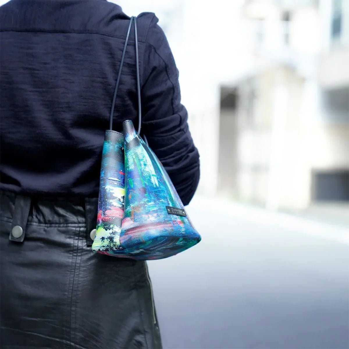 TNA080M Abstract 巾着バッグ Mサイズ - yuhaku online shop