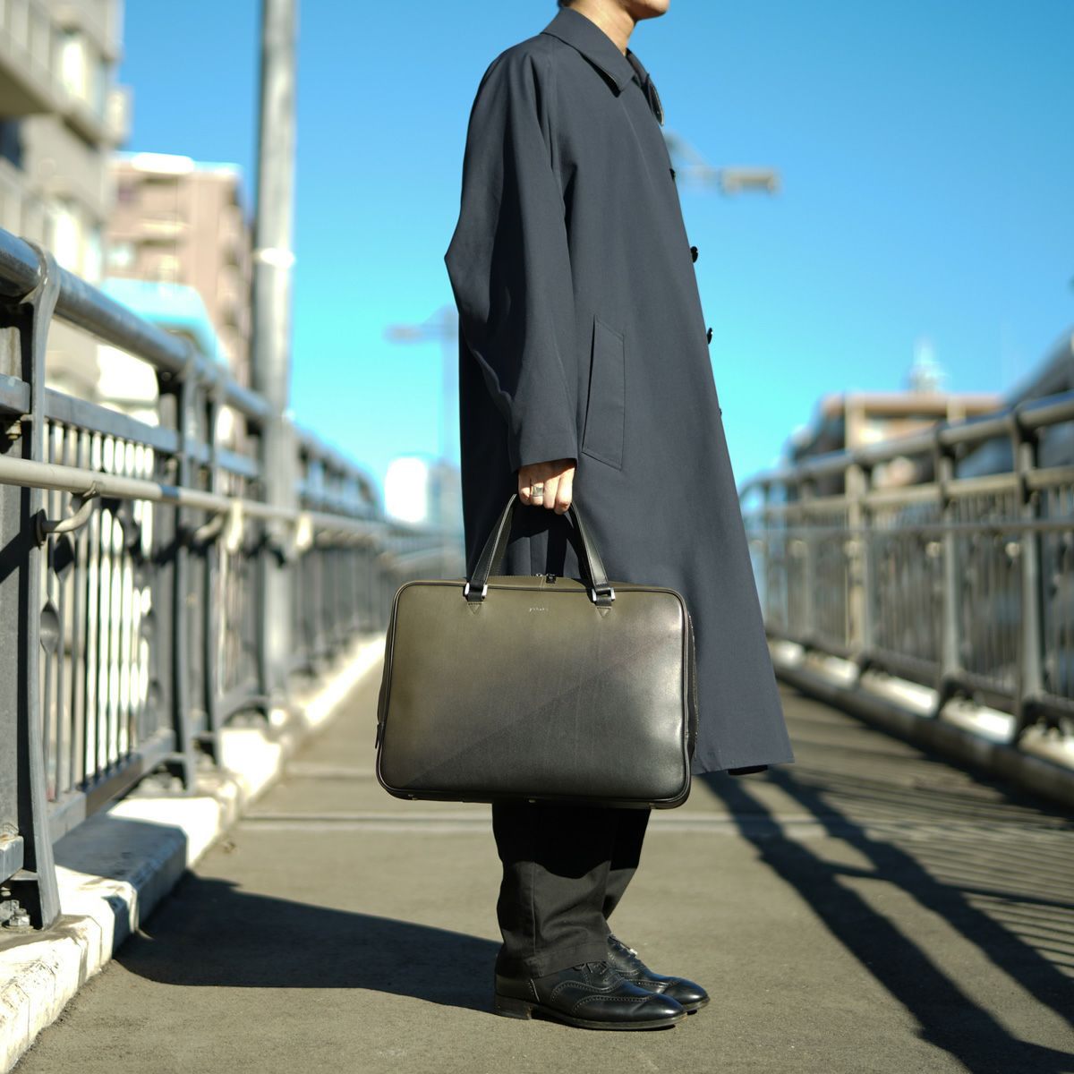 YAR143 斜線染め ブリーフケース - yuhaku online shop