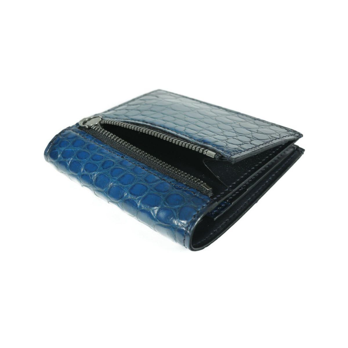 YFA122 クロコダイル薄型二つ折り財布 - yuhaku online shop