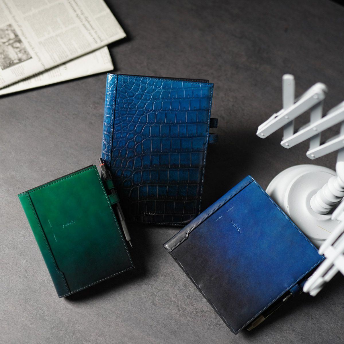 YFA2xx セミオーダー クロコダイル手帳カバー A5/A6/B6/QuoVadis - yuhaku online shop