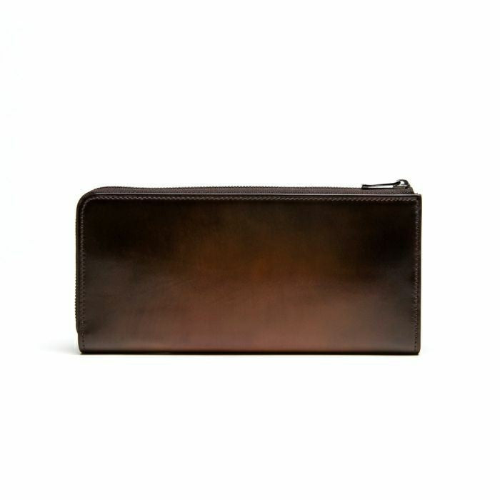 YVE124N L字ファスナーウォレット DarkBrown 「YUHAKU」 ｜美しい色彩