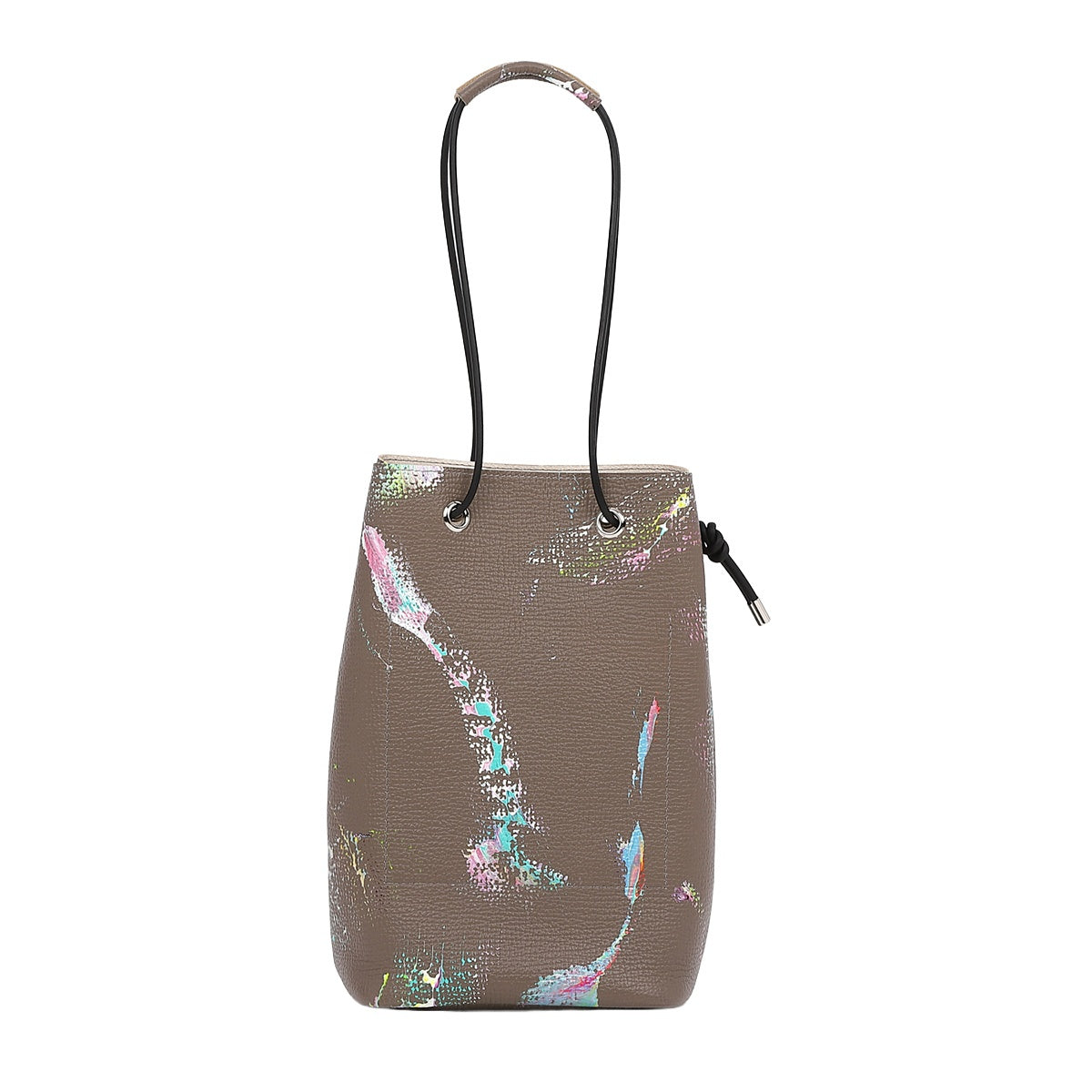 TNA080L Abstract 巾着バッグ Lサイズ ｜美しい色彩の革財布、革製品