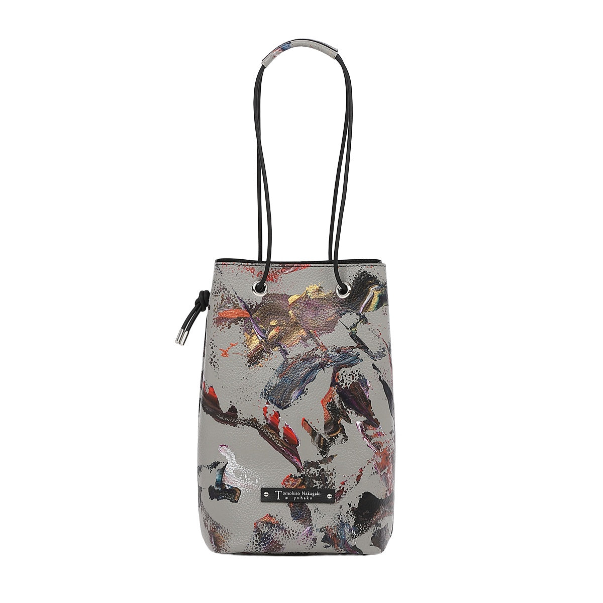 TNA080L Abstract 巾着バッグ Lサイズ ｜美しい色彩の革財布、革製品