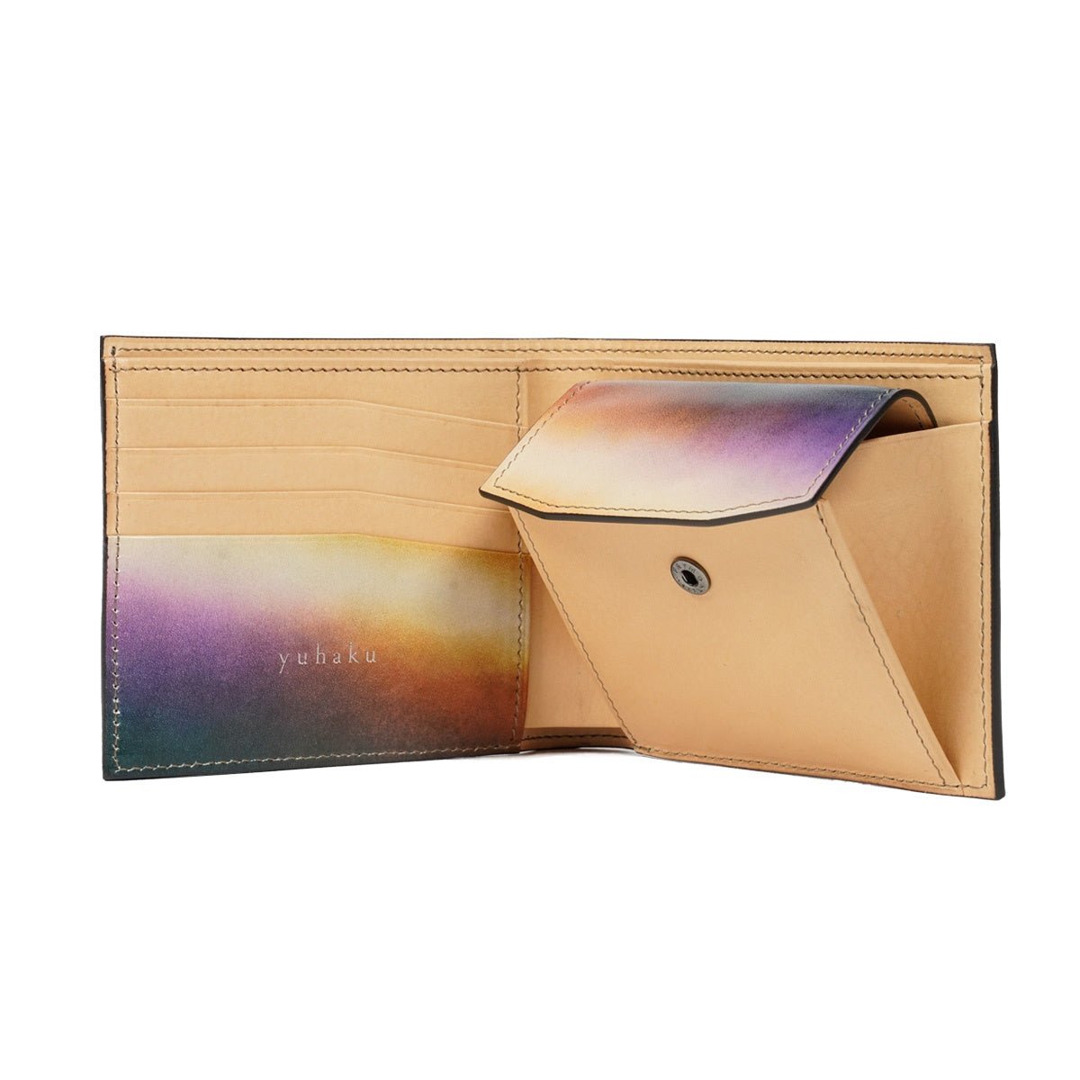 HNY2026 - 132 新年染め 二つ折り財布 慶駿 - yuhaku online shop