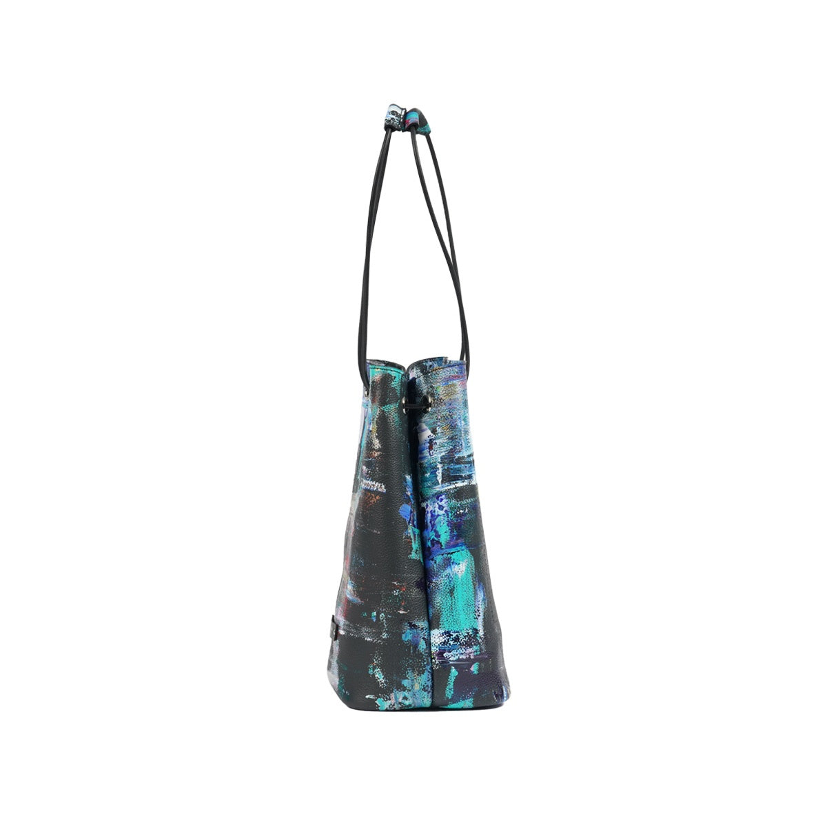 TNA080L Abstract 巾着バッグ Lサイズ ｜美しい色彩の革財布、革製品