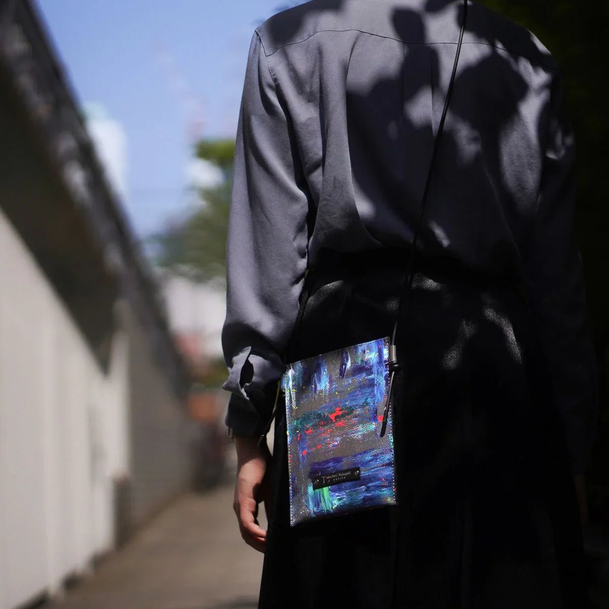 TNA074 Abstract マチなしショルダーバッグ - yuhaku online shop