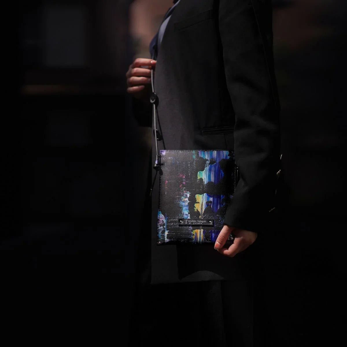 TNA074 Abstract マチなしショルダーバッグ - yuhaku online shop