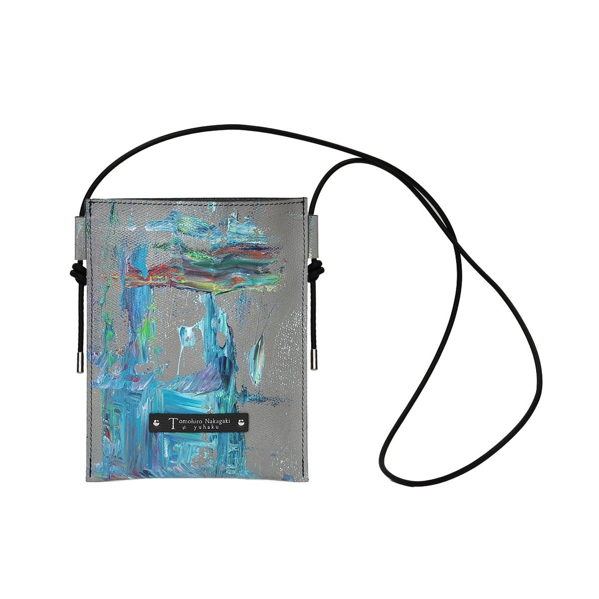 TNA074 Abstract マチなしショルダーバッグ ｜美しい色彩の革財布