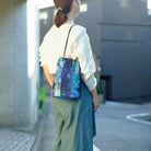 TNA080L Abstract 巾着バッグ Lサイズ - yuhaku online shop
