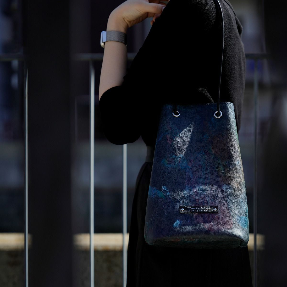 TNA080L Abstract 巾着バッグ Lサイズ - yuhaku online shop