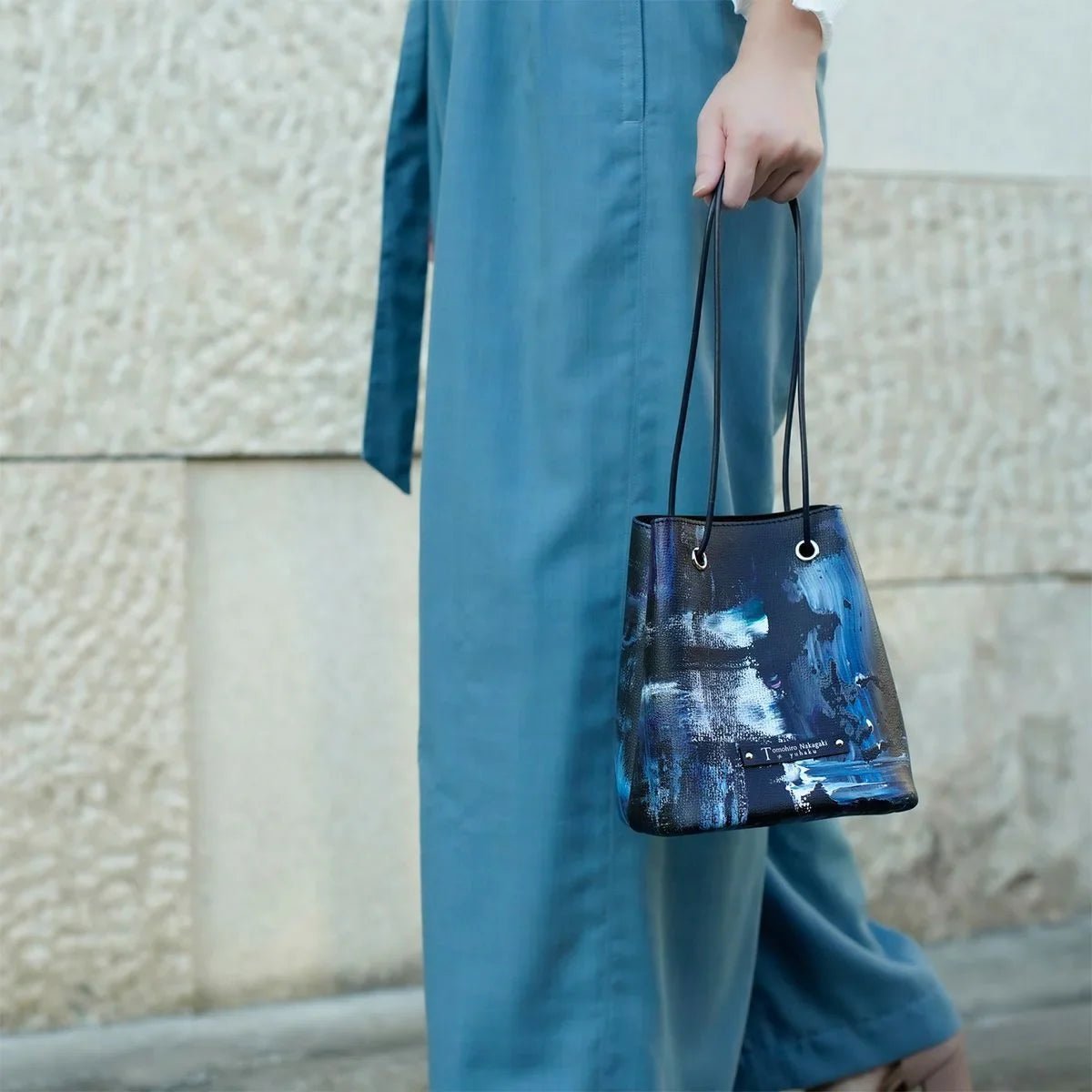 TNA080M Abstract 巾着バッグ Mサイズ - yuhaku online shop