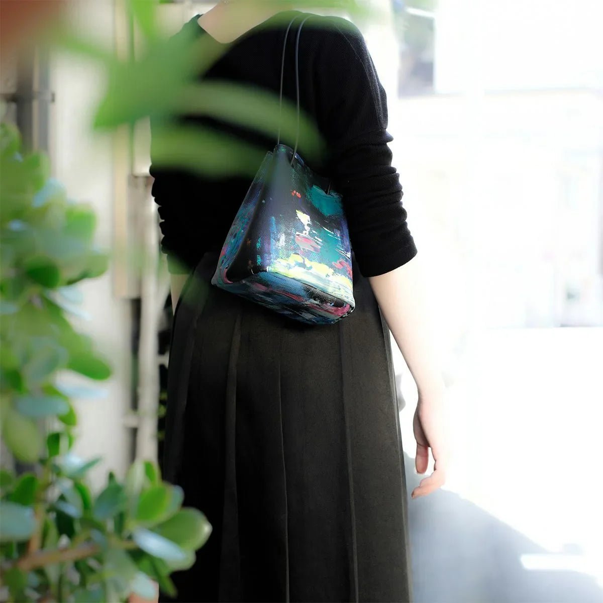 TNA080M Abstract 巾着バッグ Mサイズ - yuhaku online shop