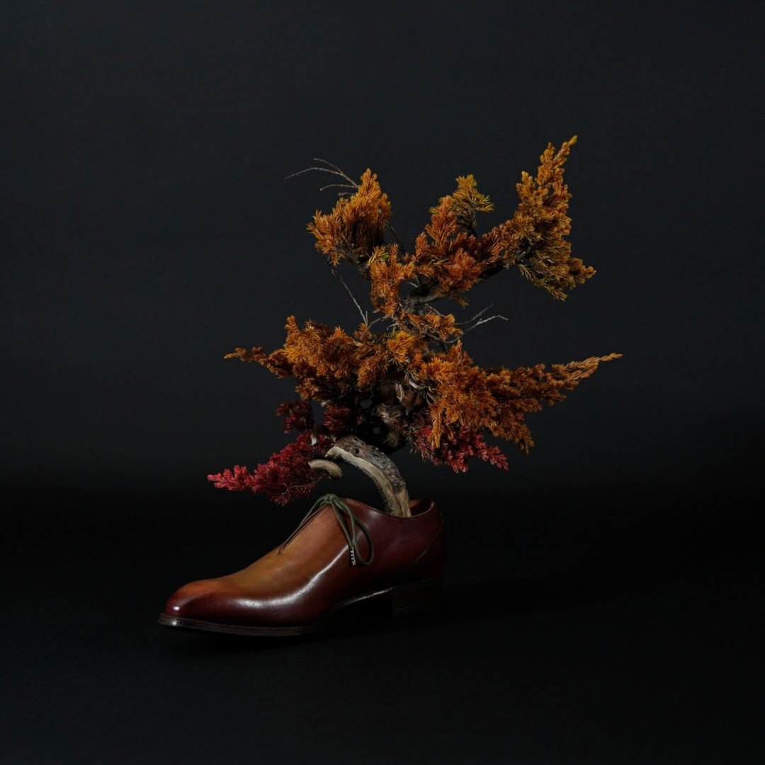 アンティーク雑貨 yu TNB-002 yuhaku Art Bonsai「Guika／グイカ」 ｜美しい色彩の革