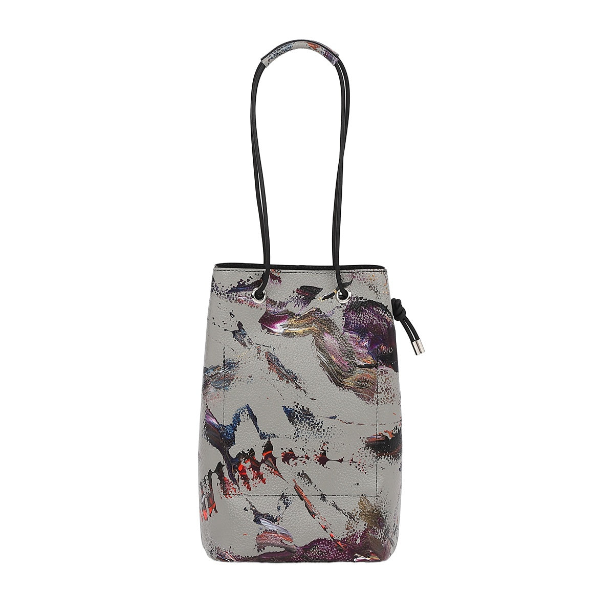 TNA080L Abstract 巾着バッグ Lサイズ ｜美しい色彩の革財布、革製品