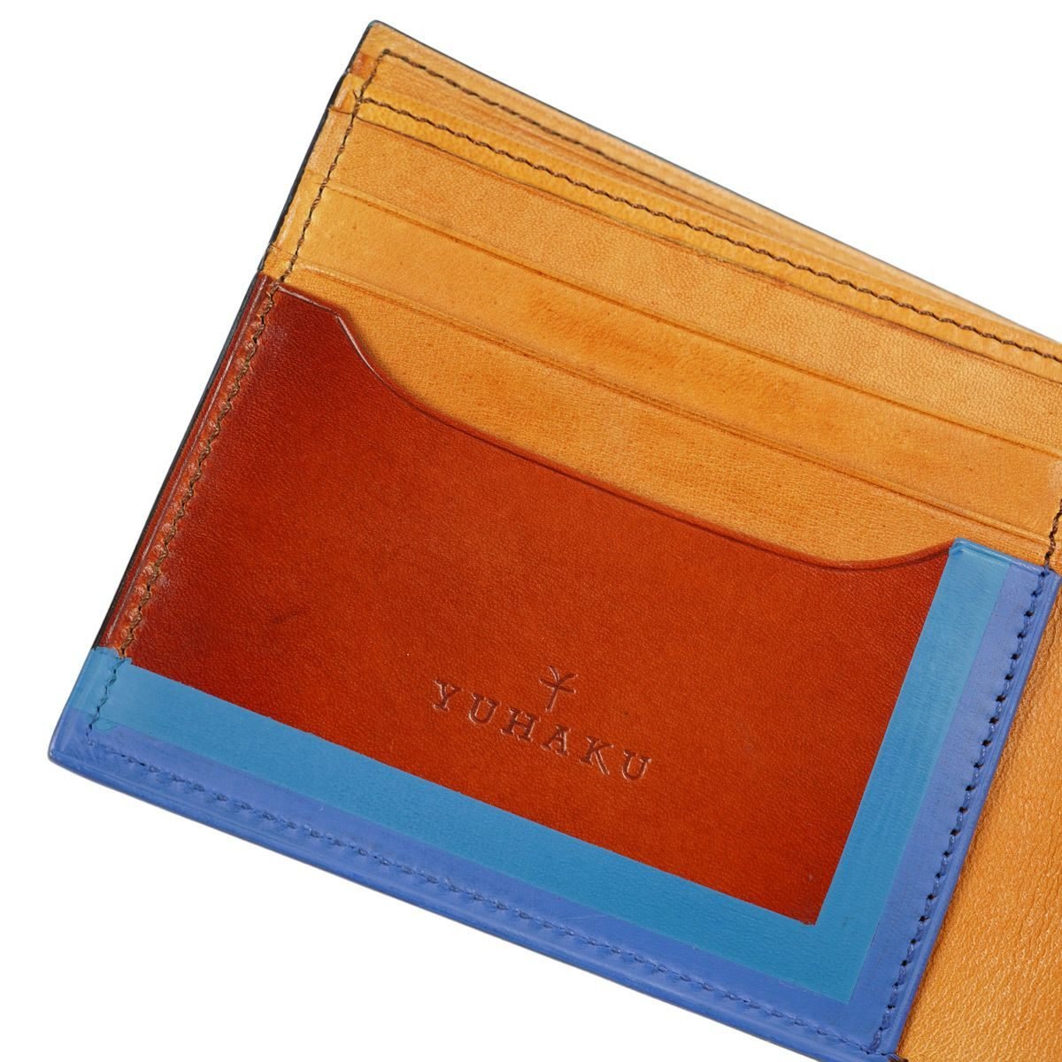 YAR149 二つ折り財布「become square」 ｜美しい色彩の革財布、革製品