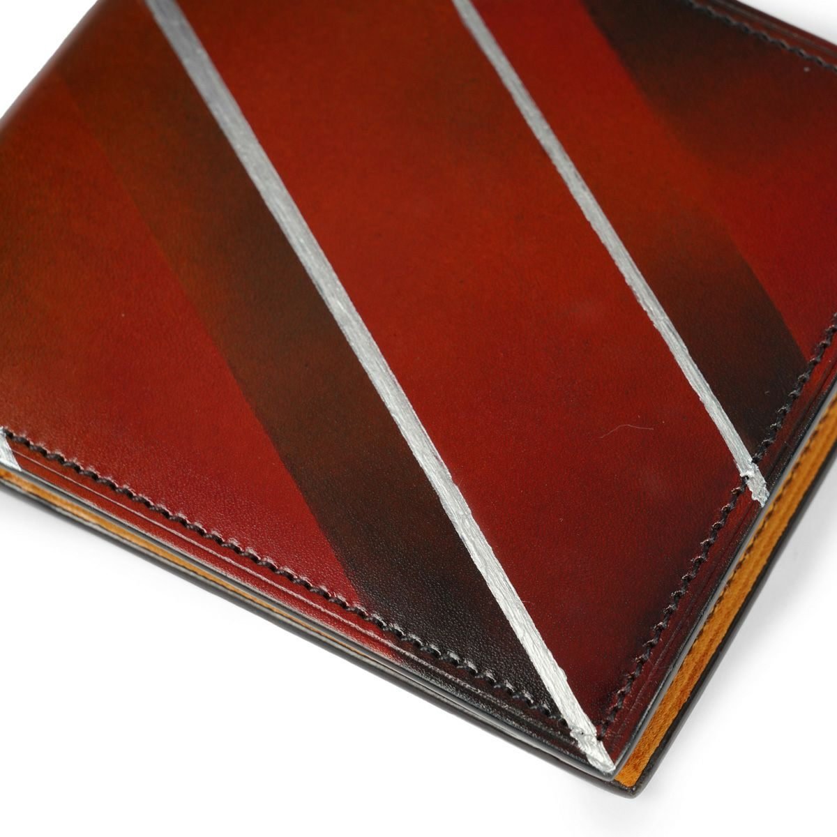 YAR152 二つ折り財布「屋根裏の散歩者」 ｜美しい色彩の革財布、革製品