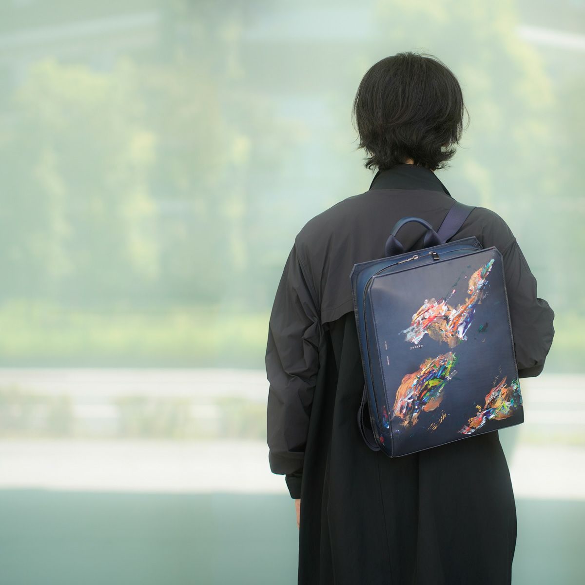 YAT030 仲垣友博一点染めシリーズ バックパック ｜美しい色彩の革財布