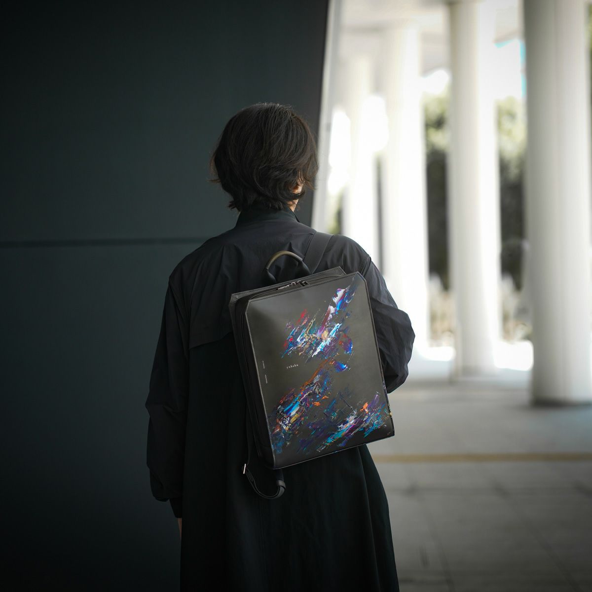 GW限定２割引！　アートグラフィック青山で購入④/ユルバンユッシェ/作品名本文に YAT030 仲垣友博一点染めシリーズ バックパック ｜美しい色彩の革財布