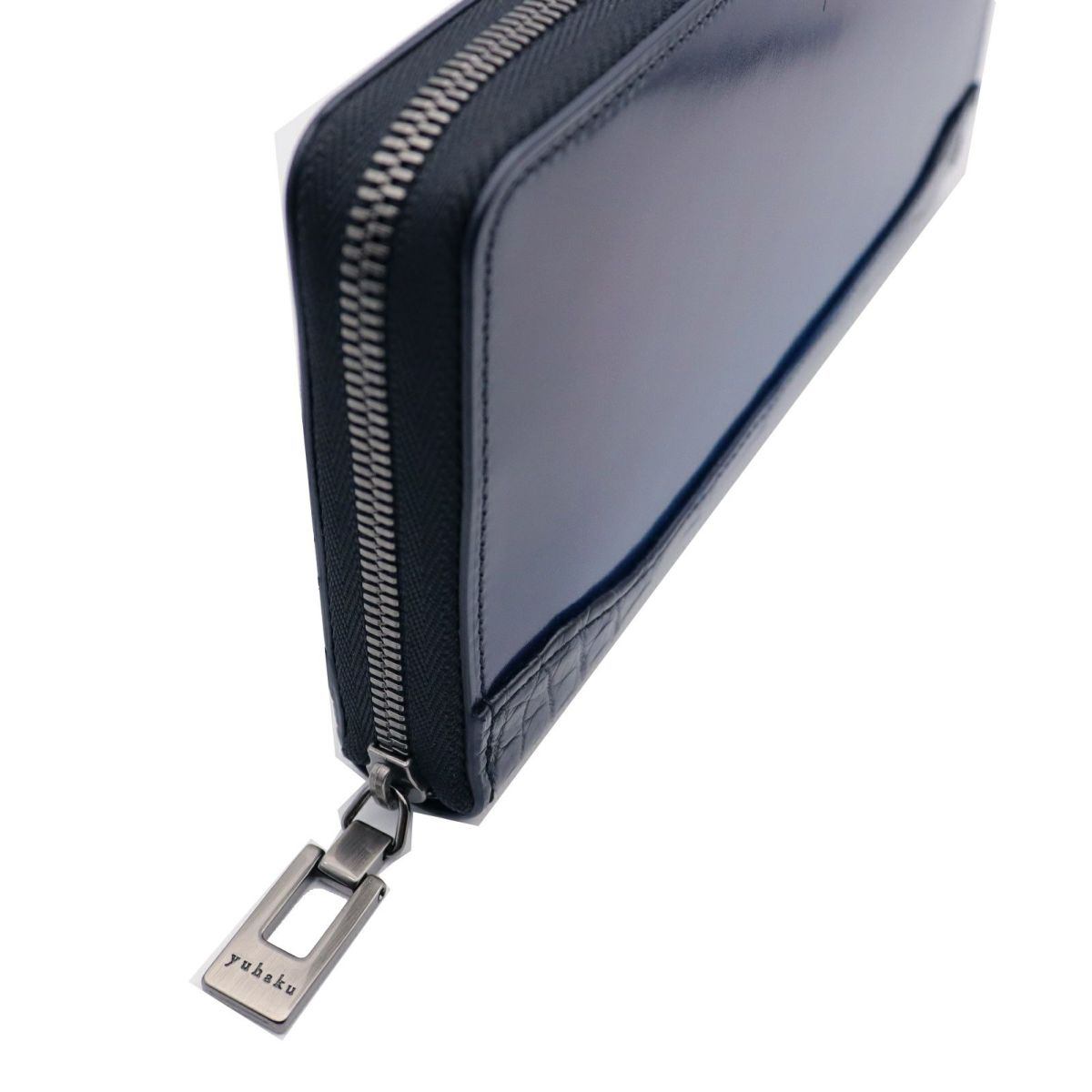 YCA114 クロコダイルコンビラウンドファスナーウォレット ｜美しい色彩