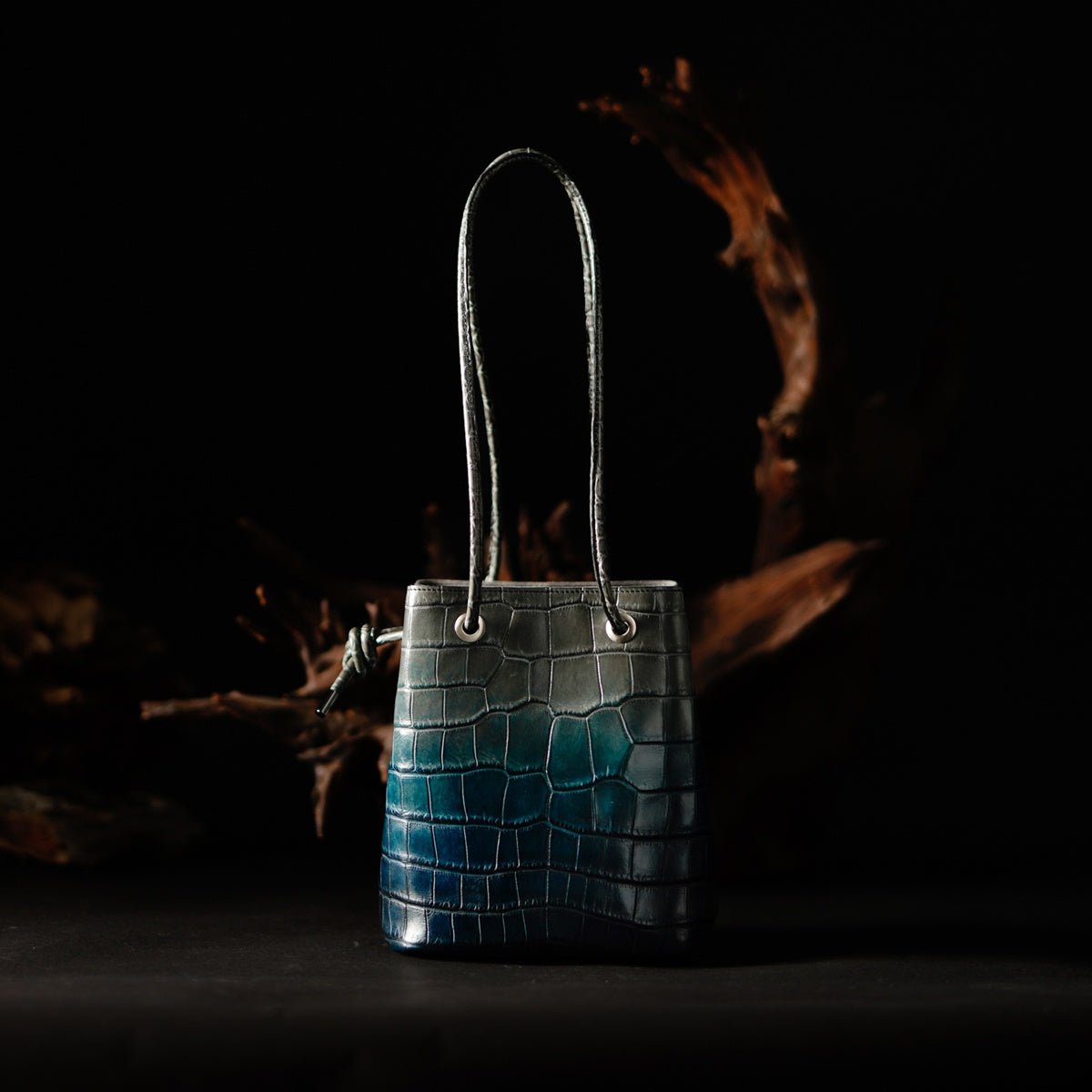 YFA080M 銀座5周年限定 クロコダイル巾着バッグ「贏」 - yuhaku online shop