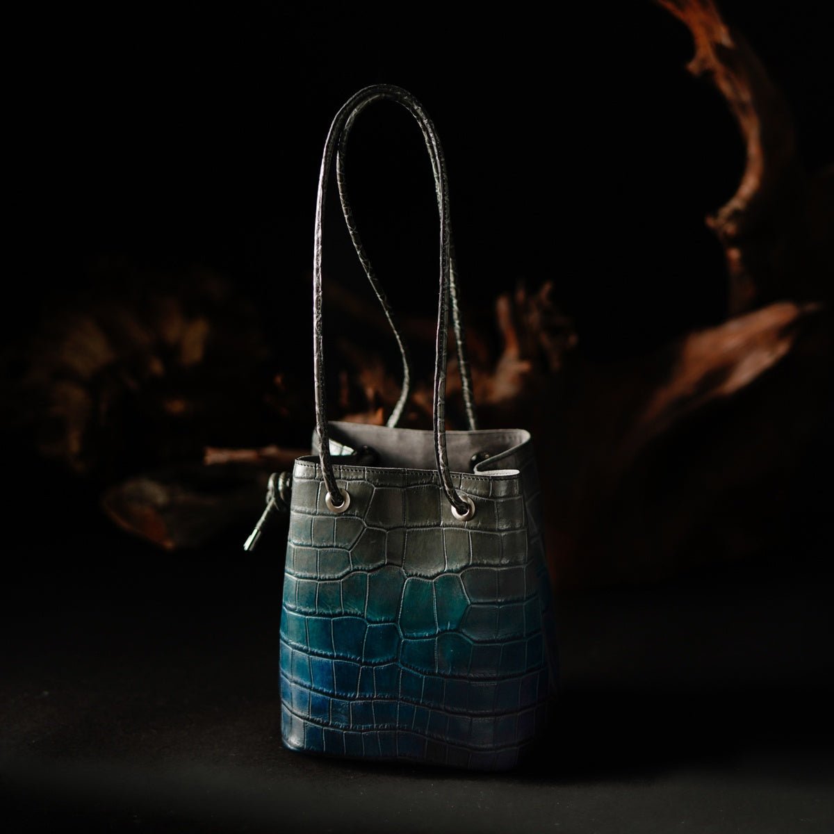 YFA080M 銀座5周年限定 クロコダイル巾着バッグ「贏」 - yuhaku online shop