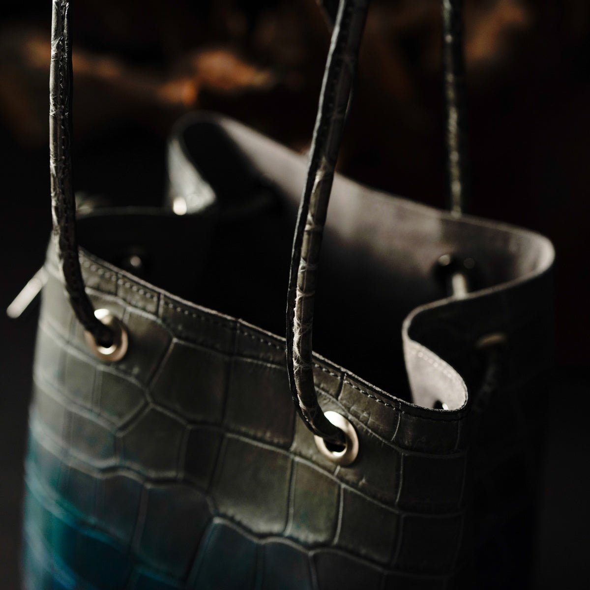 YFA080M 銀座5周年限定 クロコダイル巾着バッグ「贏」 - yuhaku online shop