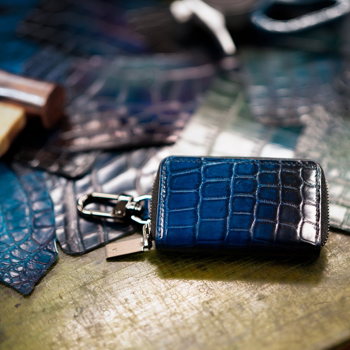 【受注製作】革を選んで仕立てるクロコダイル スマートキーケースYFA174order - yuhaku online shop