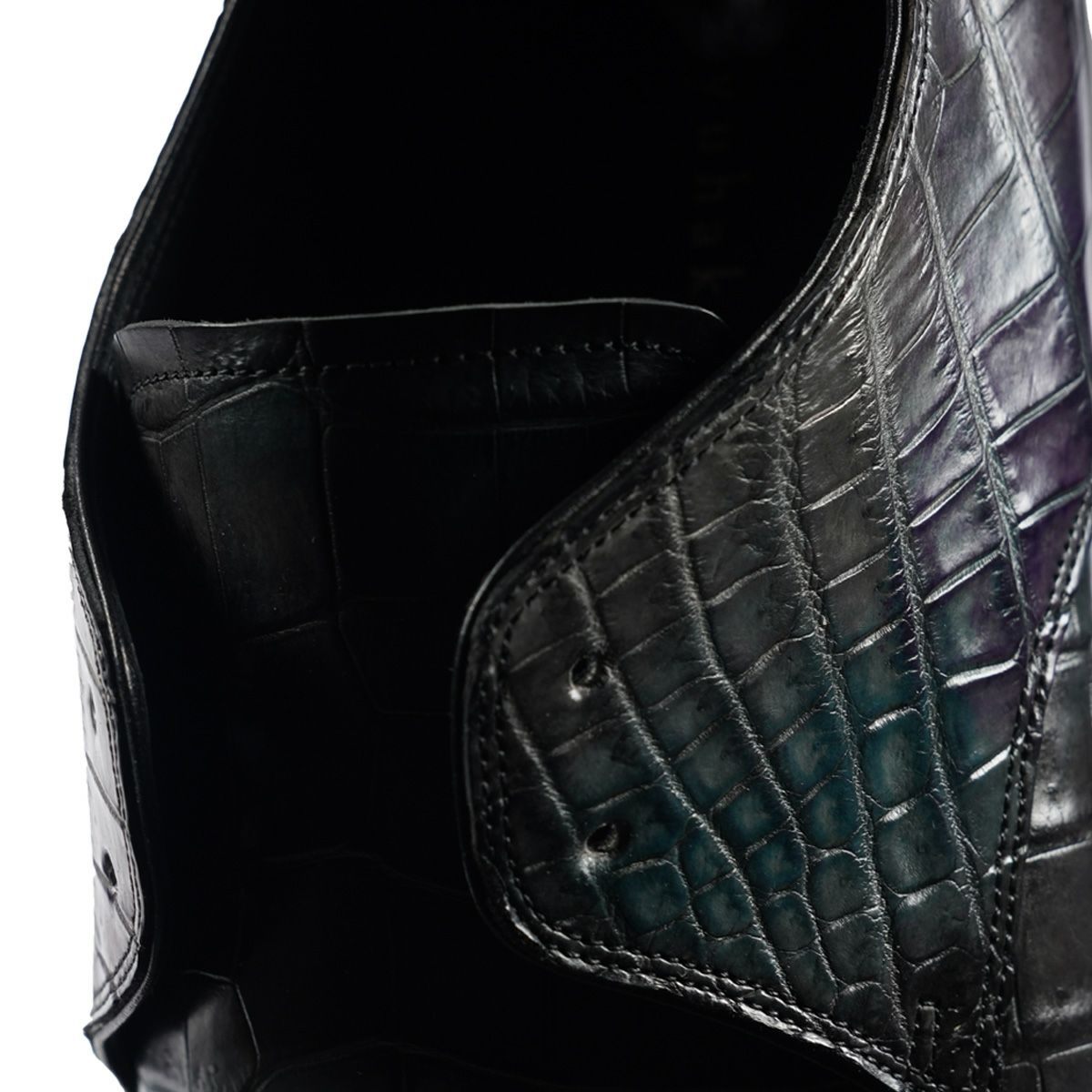 YFA1811 クロコダイル プレーントゥ外羽根 ドレスシューズ ｜美しい