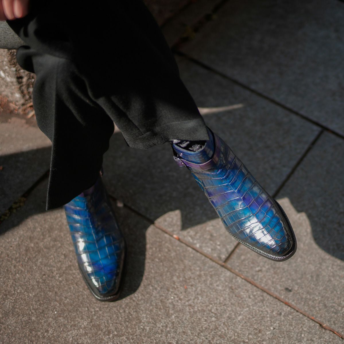 高質品 希少★牛革レザークロコレザーブーツ 本革 クロコダイル柄 ビジネスブーツ 黒 クロコレザー サイズ展開1302 YFA1813 クロコダイル ブーツ ｜美しい色彩の革財布、革製品通販