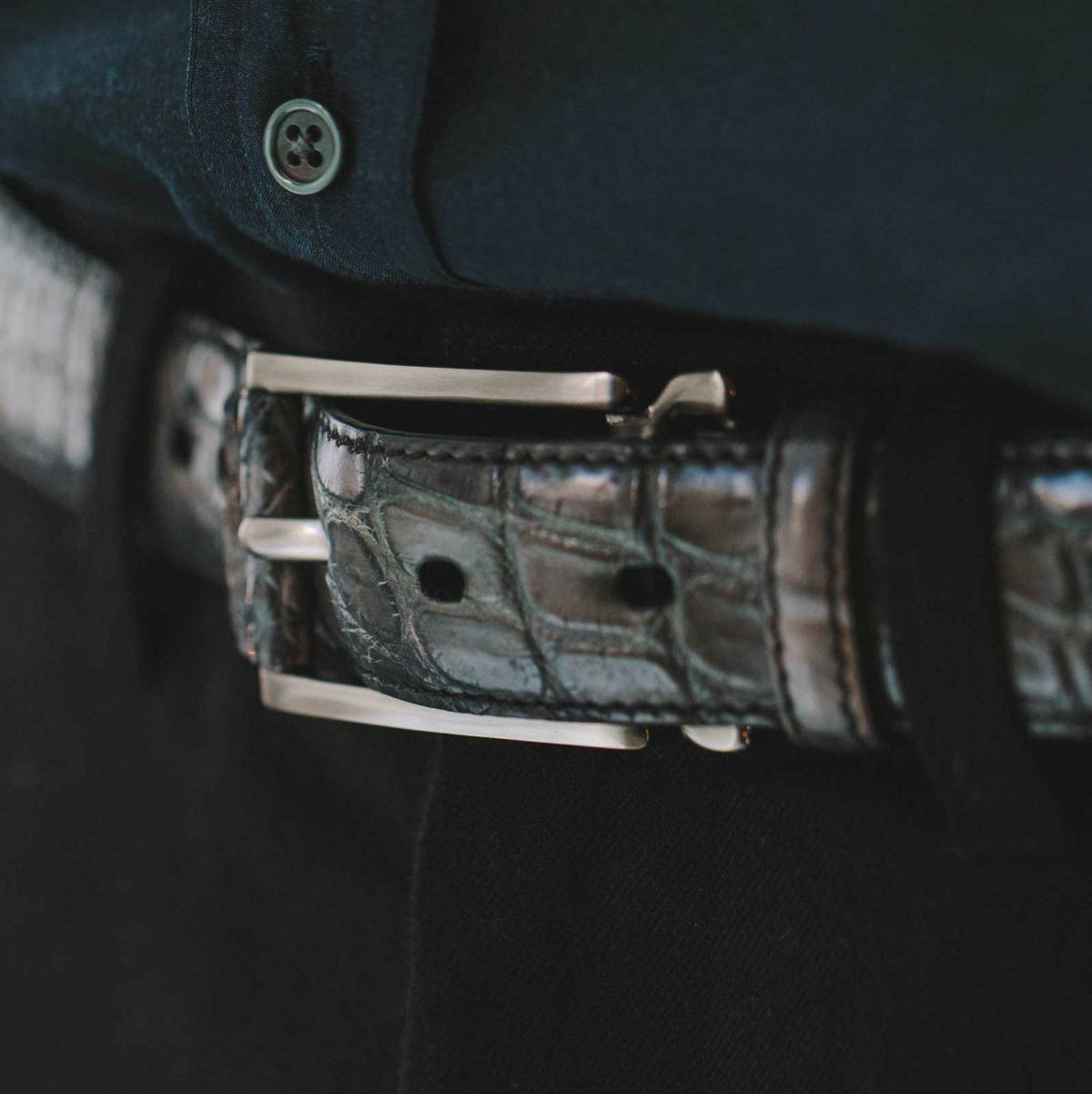 ベルト 30mm幅 Gray グレー ユハク メンズ 本革 正規品 公式 YLO300