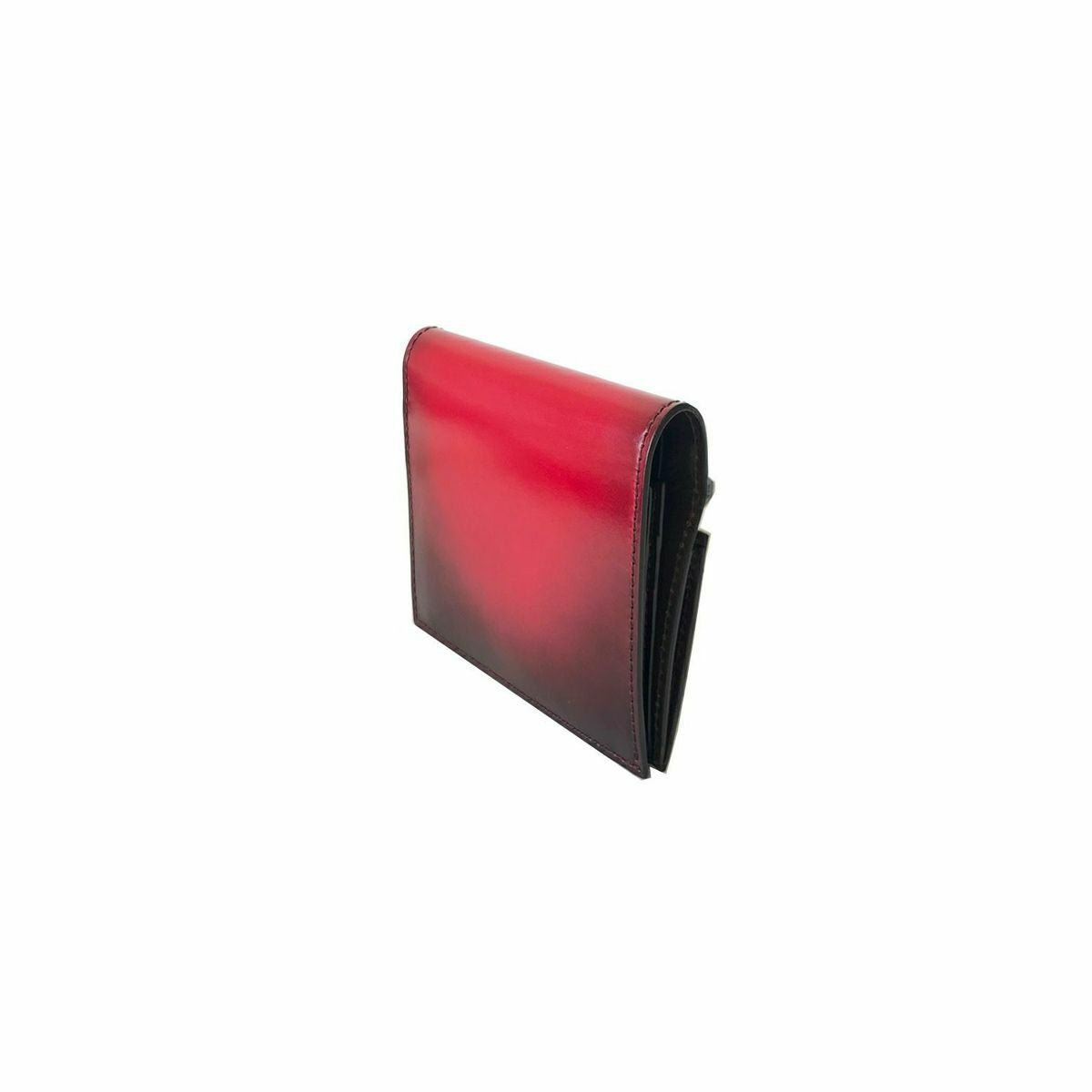 ユハク　Yuhaku YFC122 コードバン薄型二つ折り財布 ワイン YFC122 コードバン薄型二つ折り財布 ｜美しい色彩の革財布、革製品通販