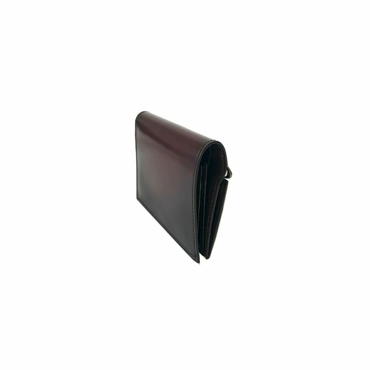 k。。　こはく50点 YFC122 コードバン薄型二つ折り財布 ｜美しい色彩の革財布、革製品通販