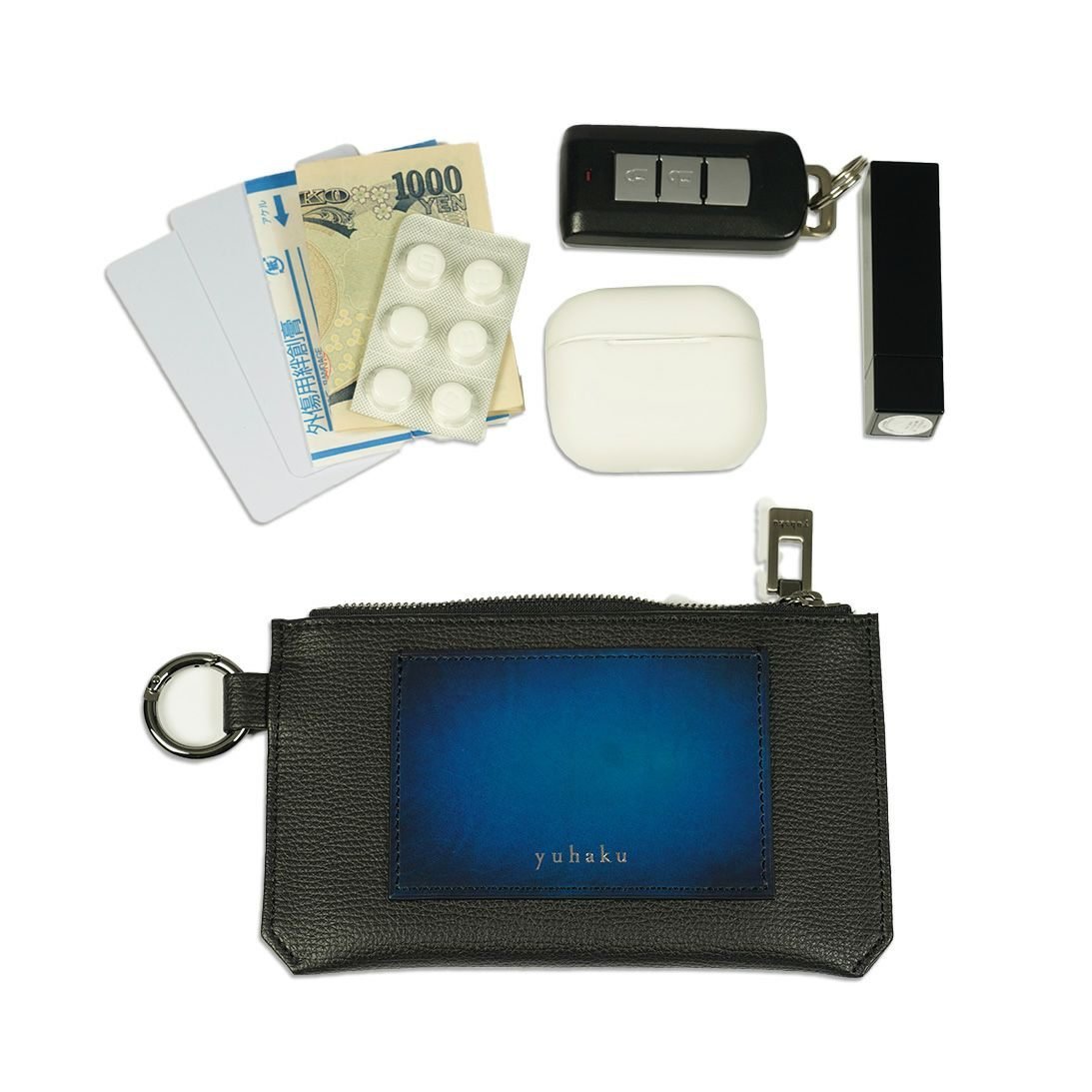 YLM073M ポーチ ｜美しい色彩の革財布、革製品通販｜yuhaku online shop