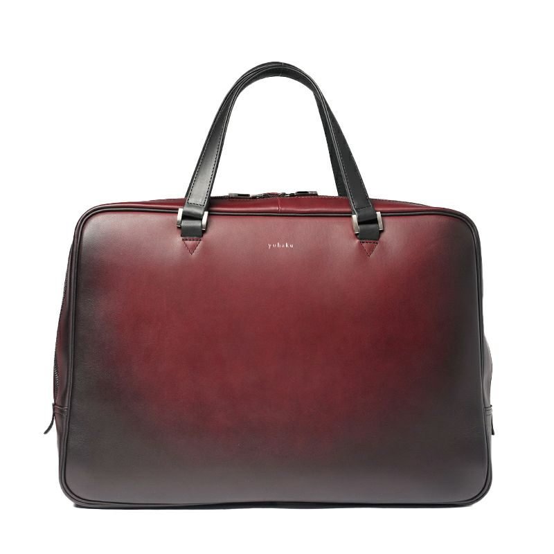 ★極美品★レザーブリーフケース Double gusset briefcase evoluzione leather navy blue