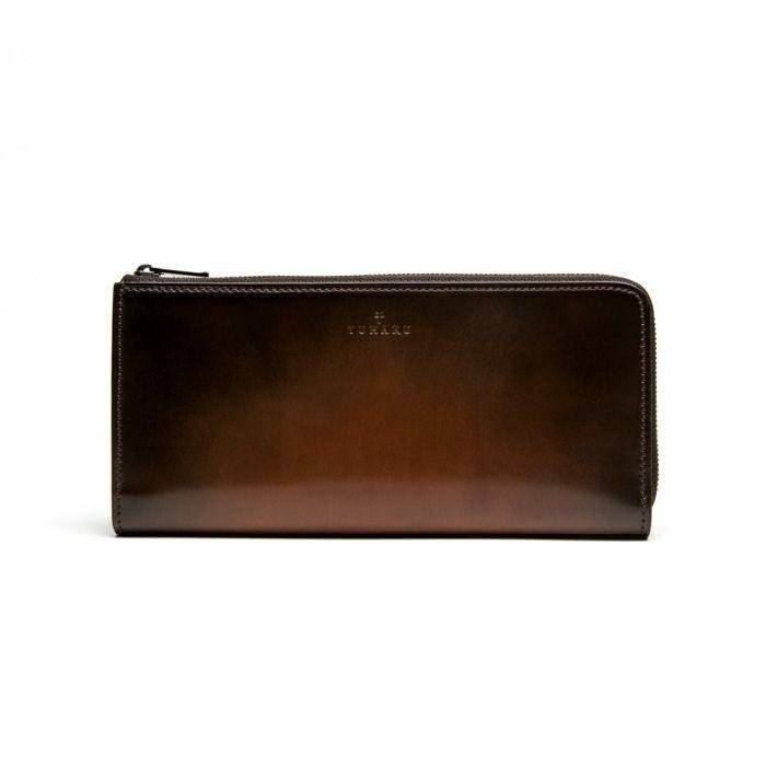 YVE124N L字ファスナーウォレット DarkBrown 「YUHAKU」 - yuhaku online shop