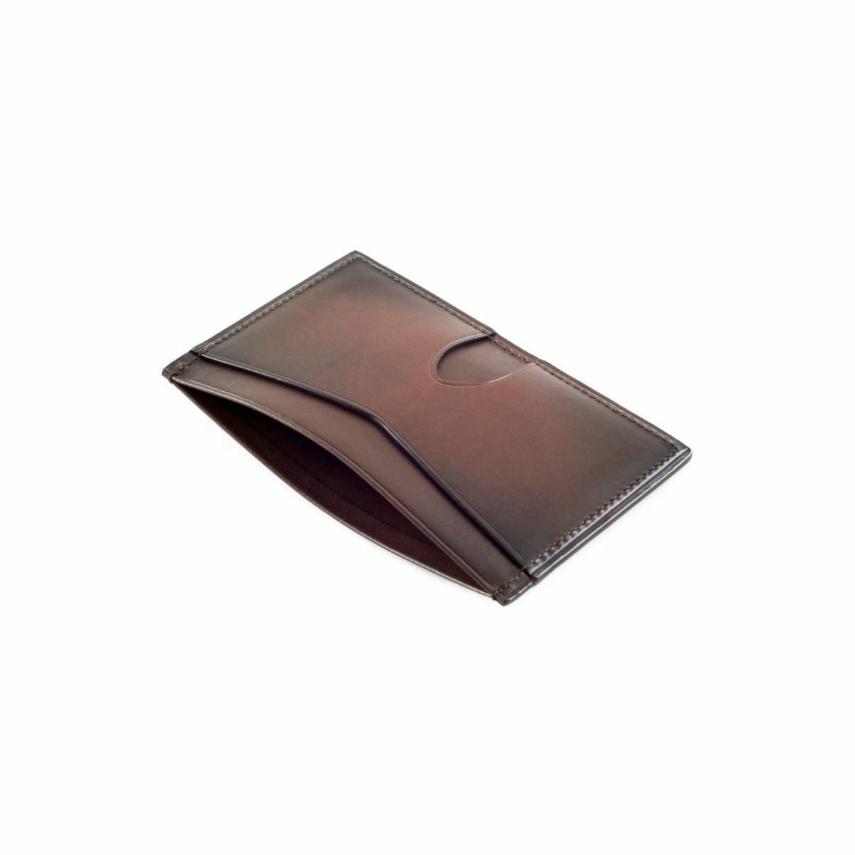 YVE180 パスケース DarkBrown 「YUHAKU」 ｜美しい色彩の革財布